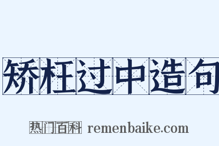 矫枉过中造句是什么意思的图片